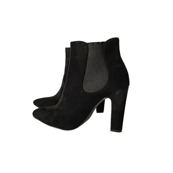 Lulus black suede Rabea heeled booties - Picture 3 of 9